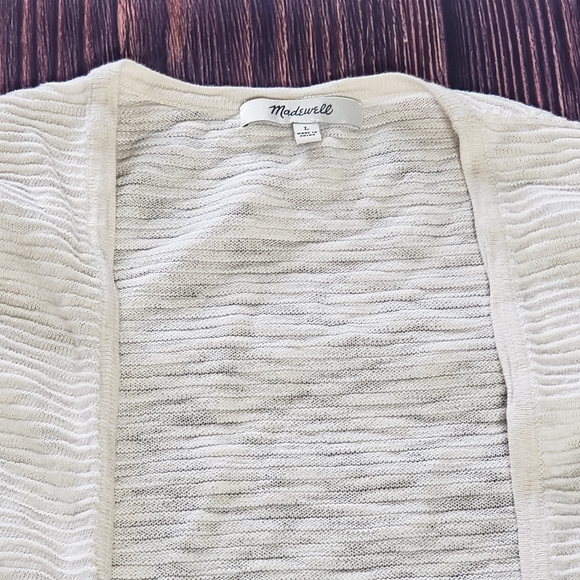 Madewell Women's Knit Cardigan Cream Large Long Sleeve - Picture 3 of 9